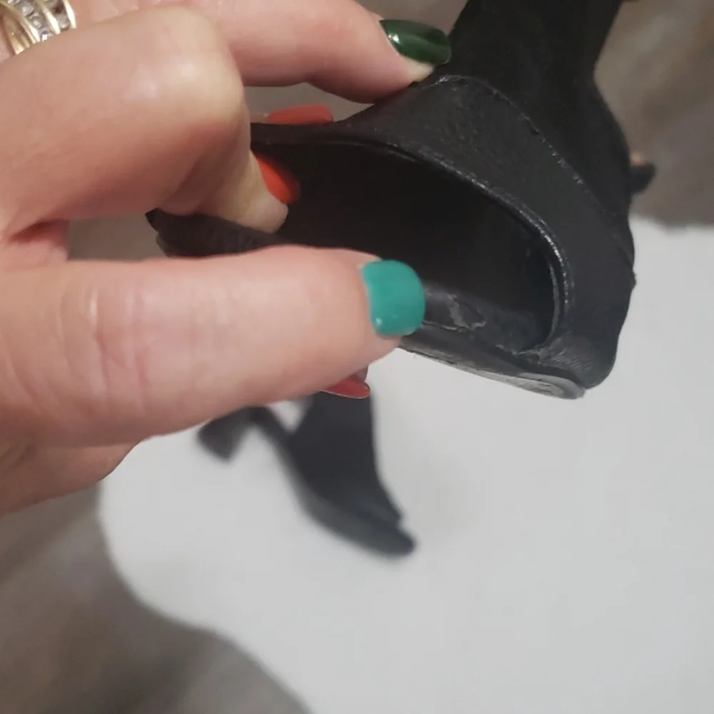 Topshop Western style sling back peep toe shoe